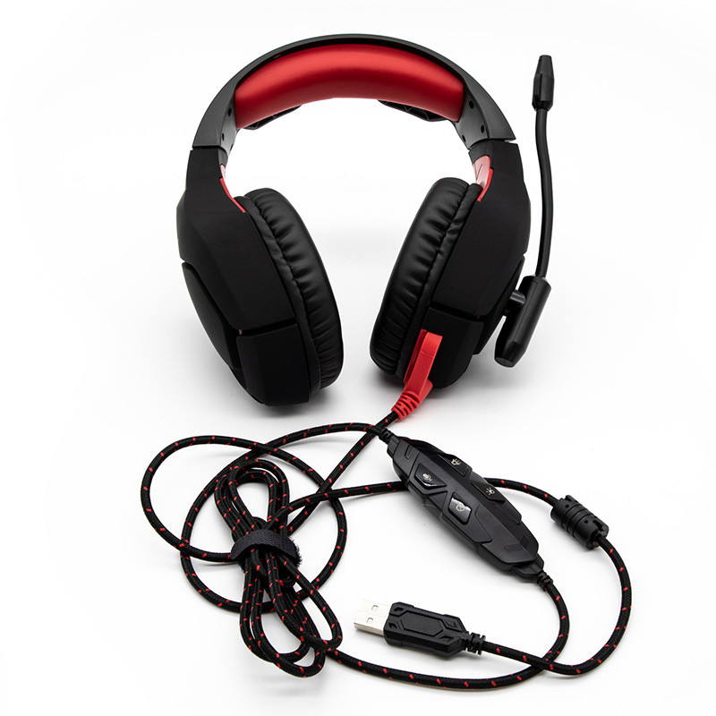 DIADEMA HEADSET YEYIAN YDW-33402 WICKED SERIE 3000 GAMER NEGRO C/ ROJOUSB C/MIC