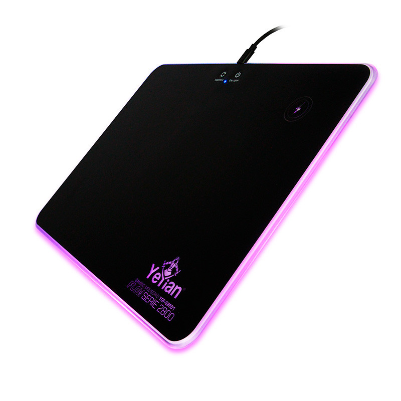 MOUSEPAD GAMER YEYIAN YGF-68901 RIGIDOUSB CARGA INALAMBRICA RGB ANTIDERRAPANTE FLOW 2800