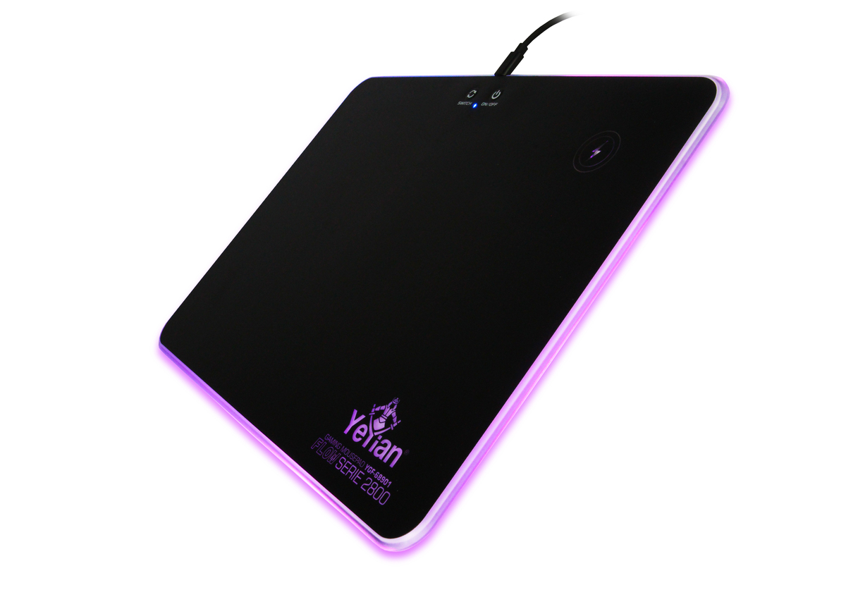 (ED) MOUSEPAD GAMER YEYIAN YGF-68901 RIG CARGA/INA RGB ANTI/D FLOW 2800