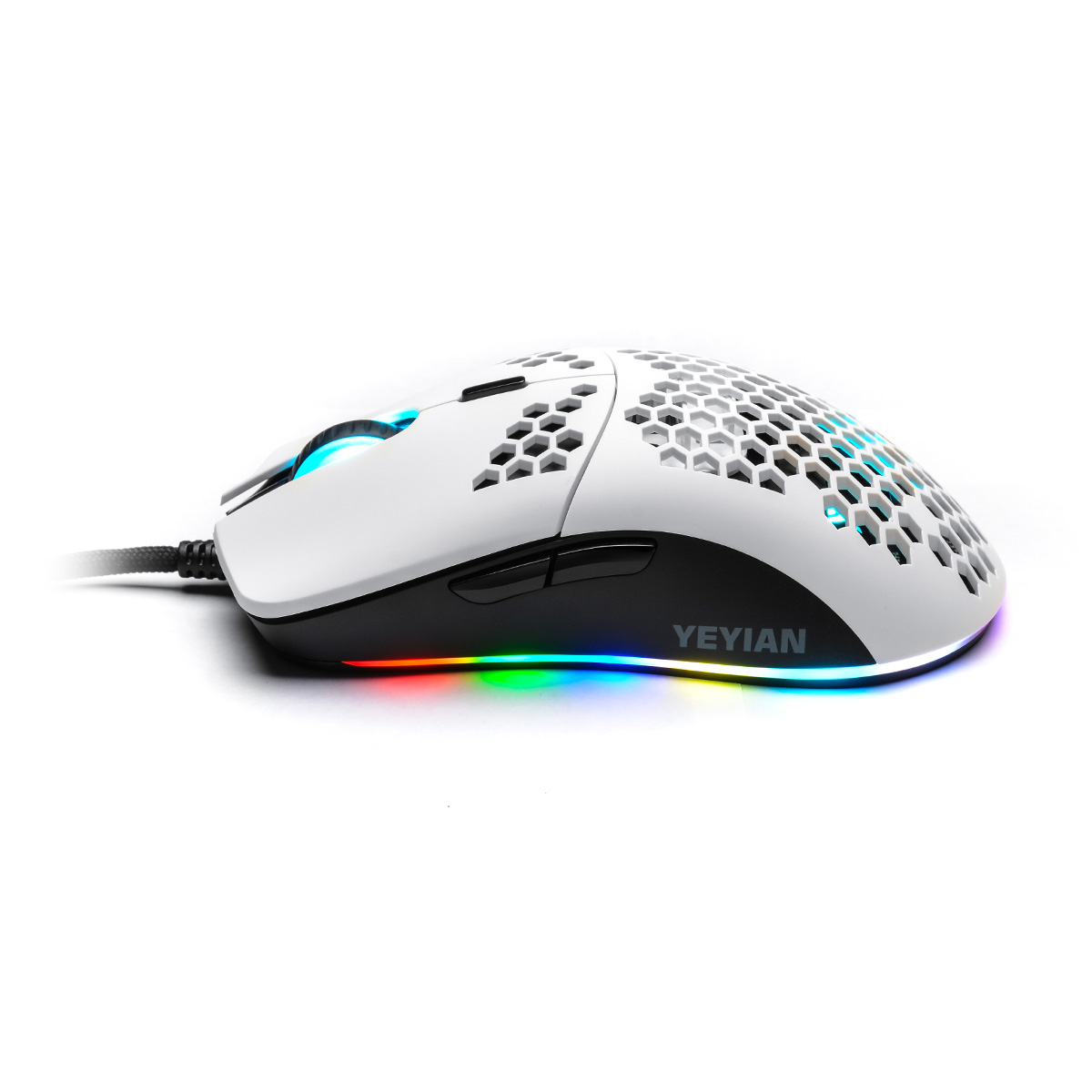 MOUSE GAMER YEYIAN YMG-24311 LINKS 3000, RGB 6 BOT, USB,7200 DPIS BLAN