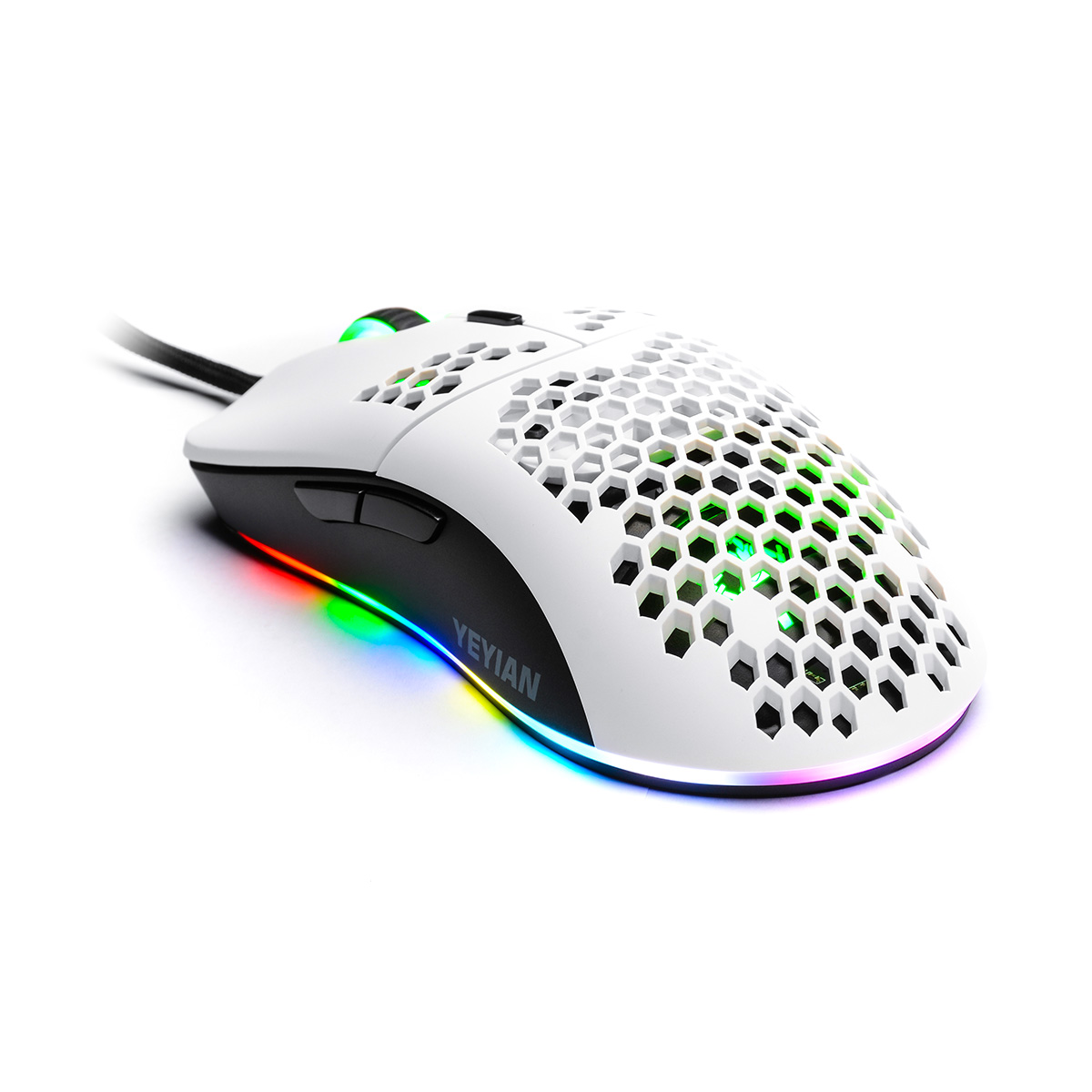 MOUSE GAMER YEYIAN YMG-24311 LINKS 3000, RGB 6 BOT, USB,7200 DPIS BLAN